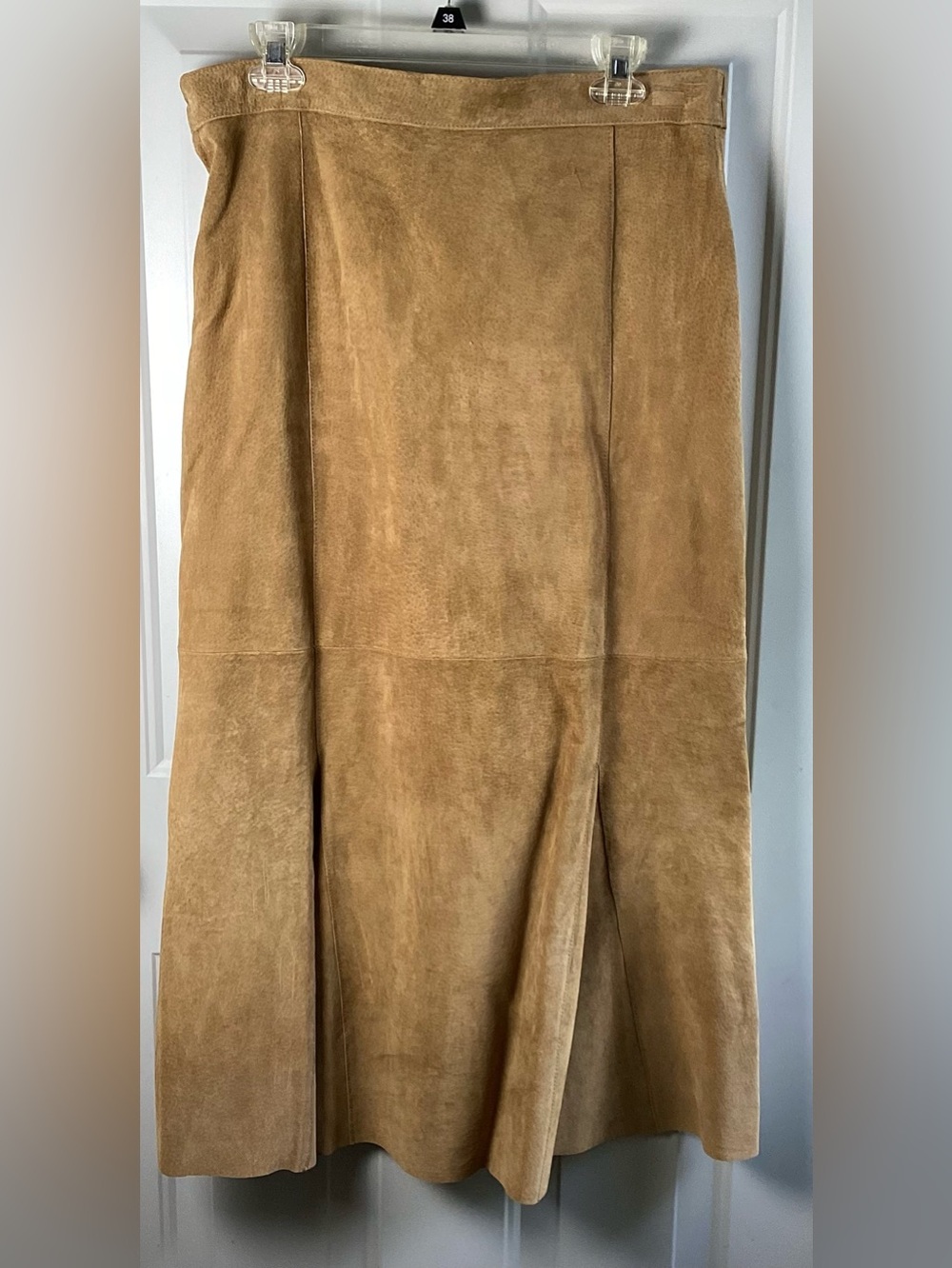Women's Camel Suede Maxi Skirt